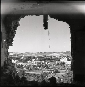 מבט ממנזר נוטרדם על ירושלים המזרחית (הירדנית), 1950