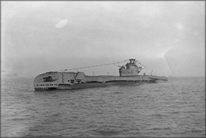 הצוללת הבריטית Totem, דצמבר 1944. בשנות ה- 60 שופצה והפכה לצוללת הישראלית "דקר"